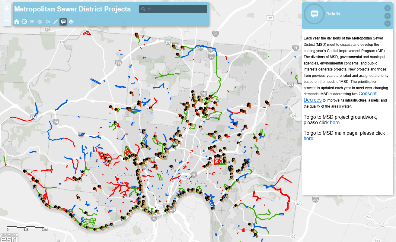 MSD Interactive Project Map