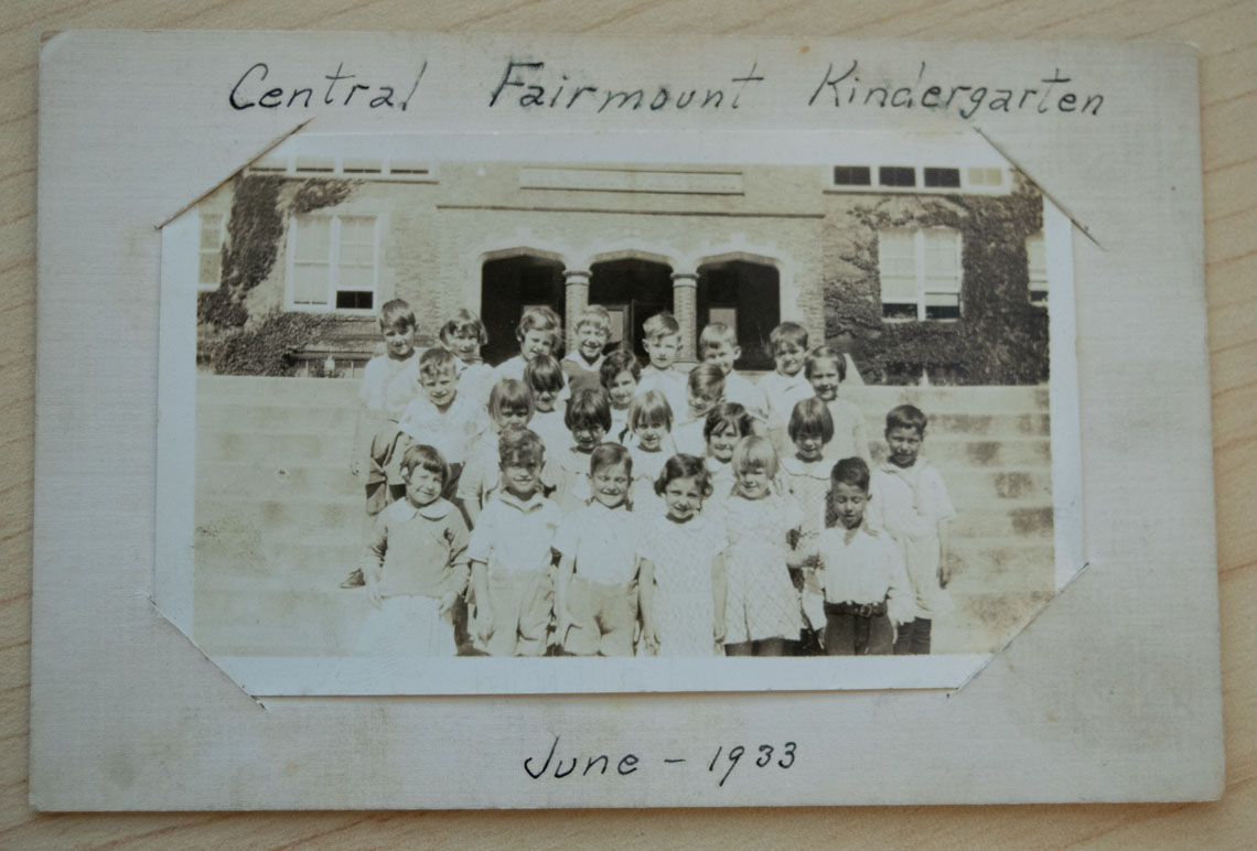 Kindergarten class at Central Fairmount School, 1933