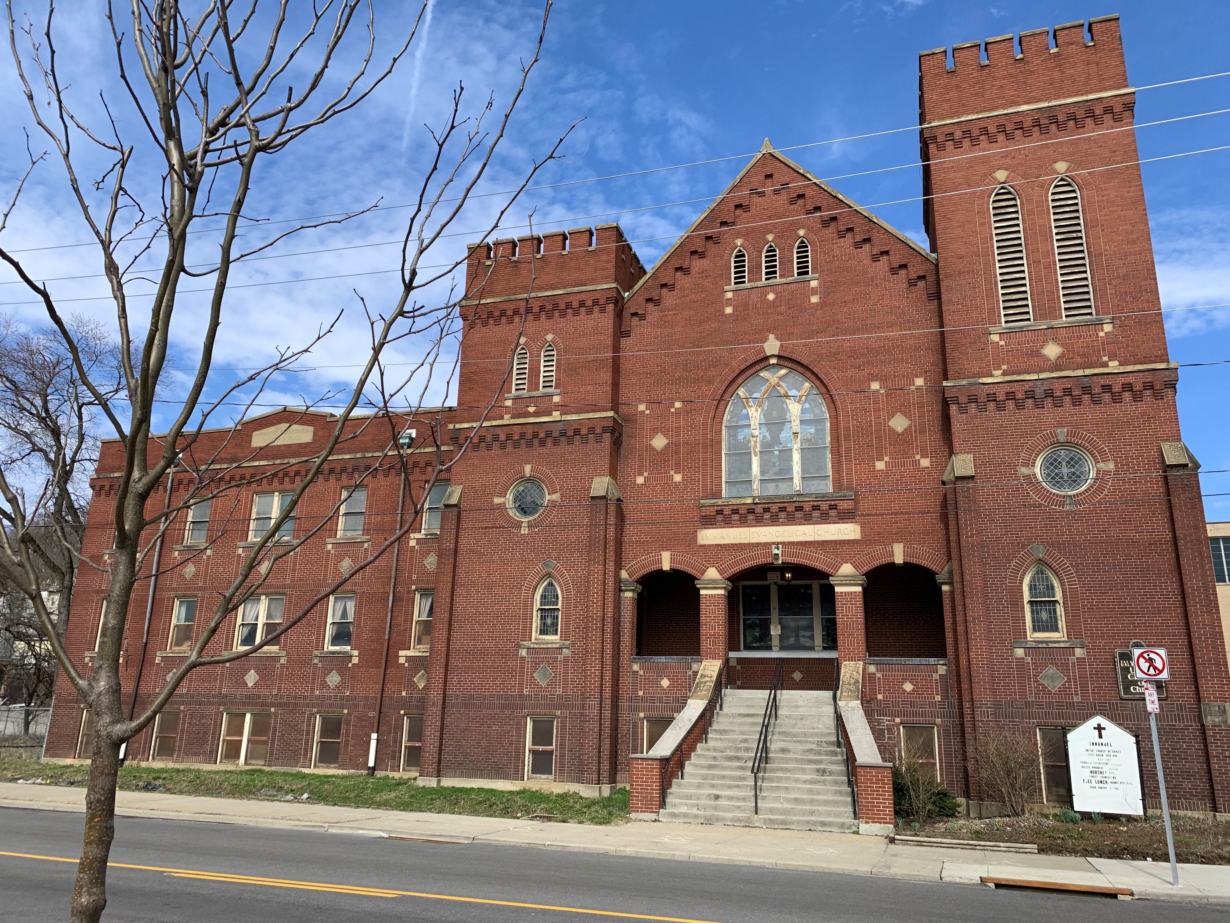 Former Martini Evangelical Church,  2421 Saffin <br/>
   	    Avenue in South Fairmount (2021).