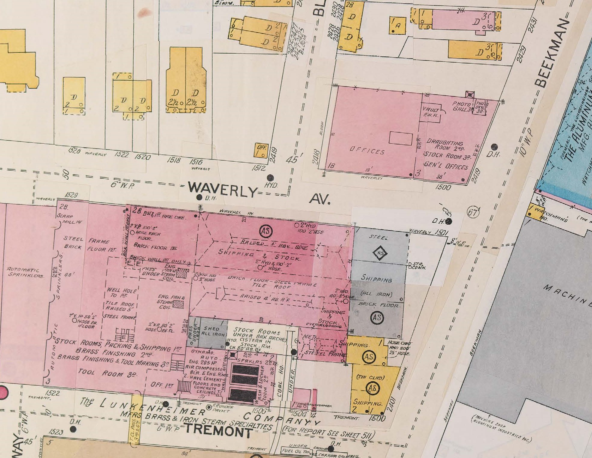 1904 Sanborn map of the Lunkenheimer factory