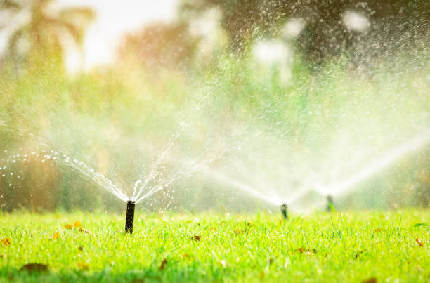 Photo of lawn sprinkler system