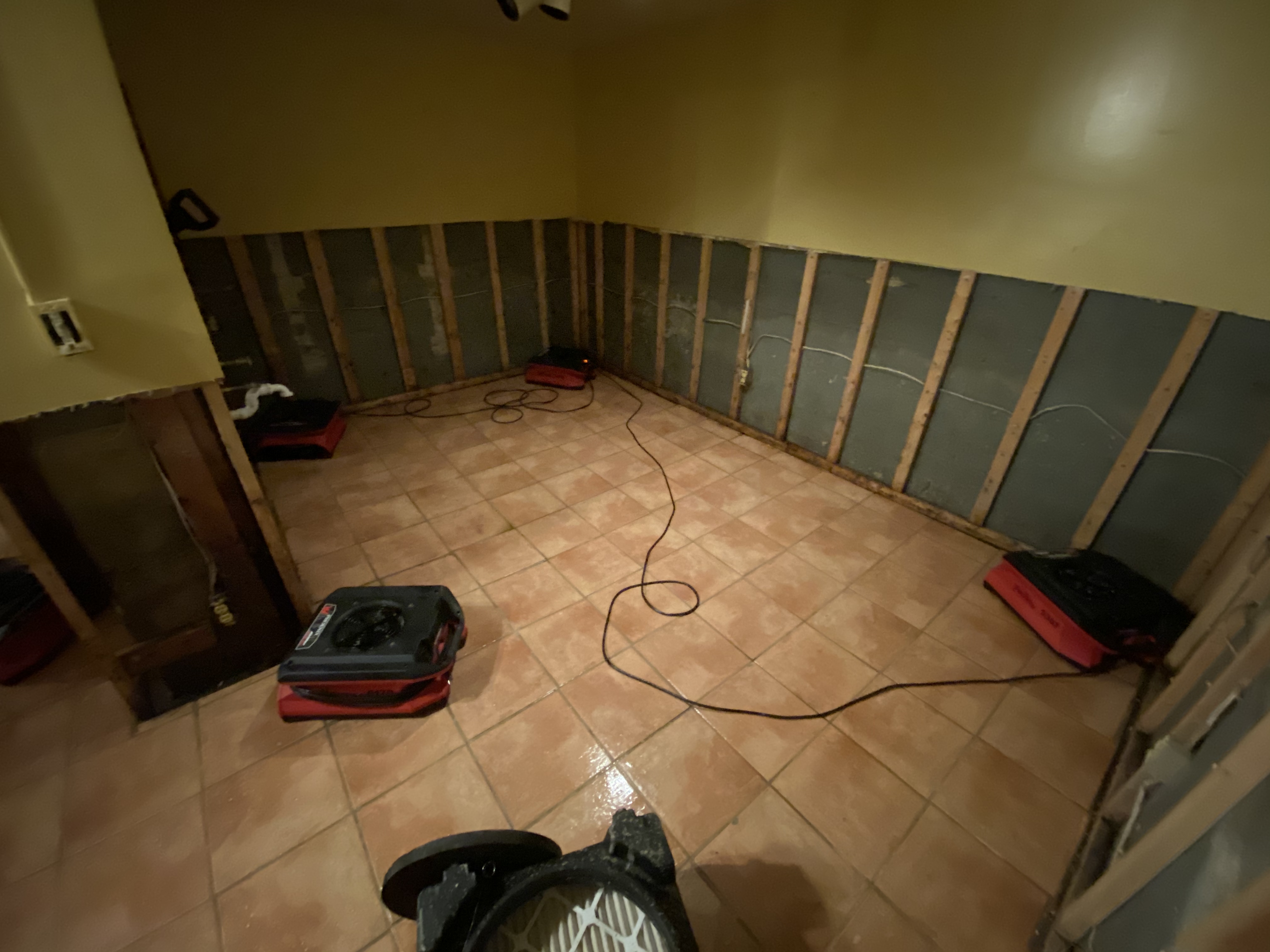 Photo of a basement that has been cleaned