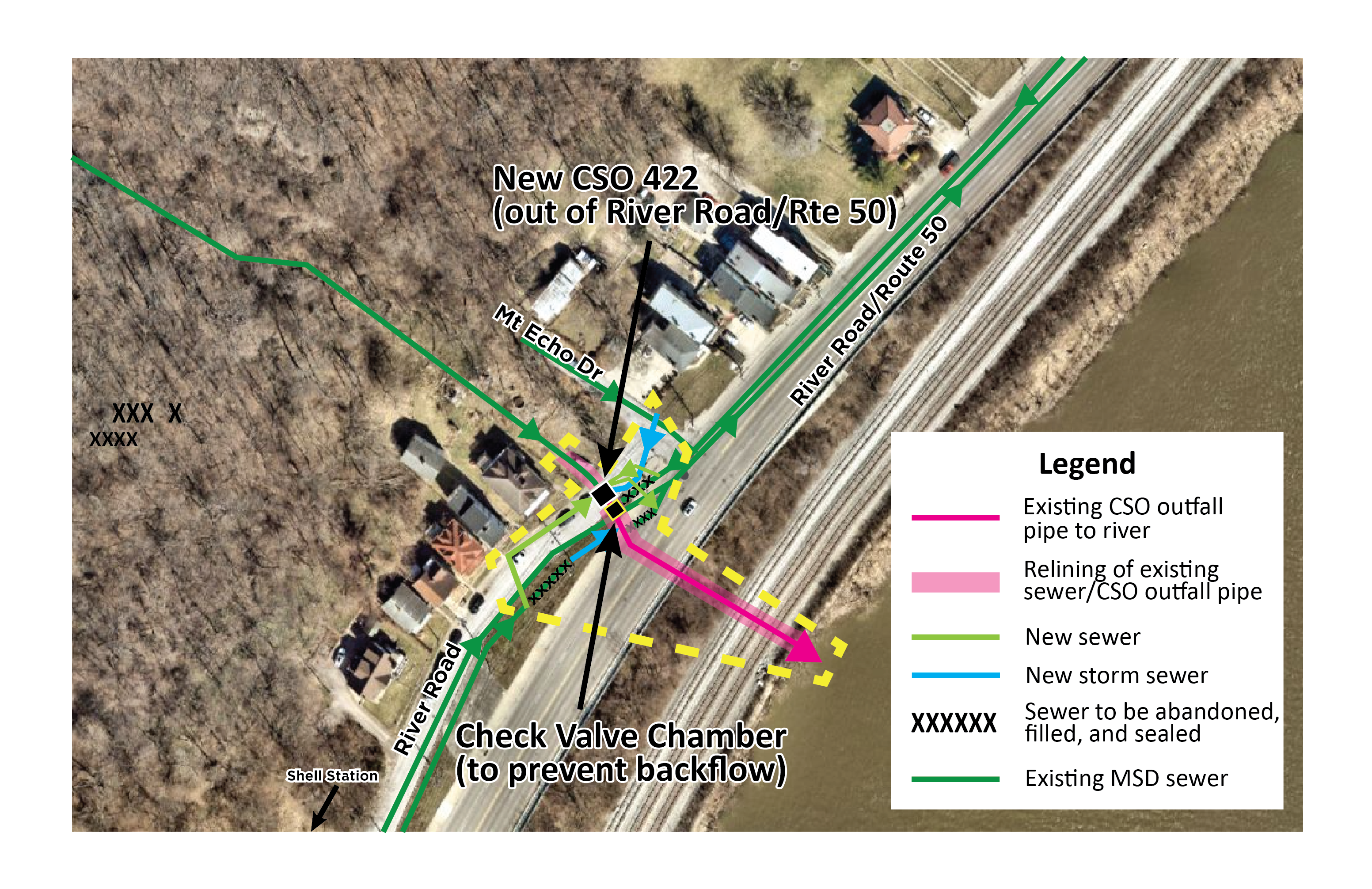 Map showing MSD's service area across Hamilton County