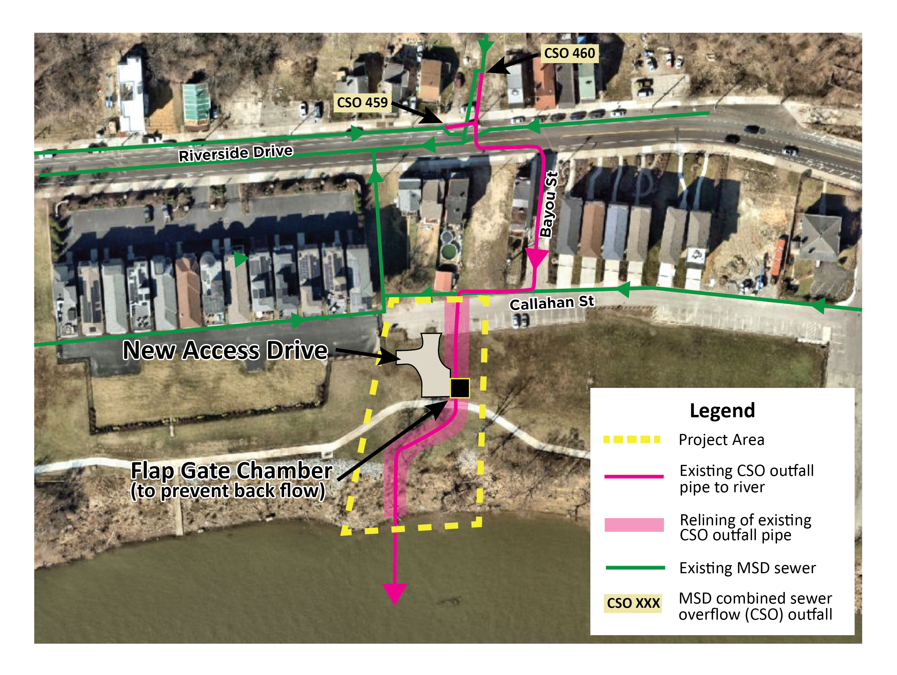 Map showing MSD's service area across Hamilton County