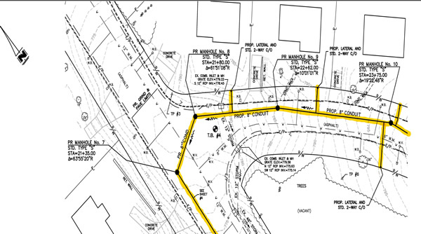 Engineering drawings of a Local Sewer Assessment